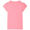 Lasten T-paita neonpinkki 128