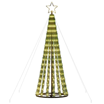Joulukuusi kartio 275 lämpimän valkoista LED-valoa 180 cm