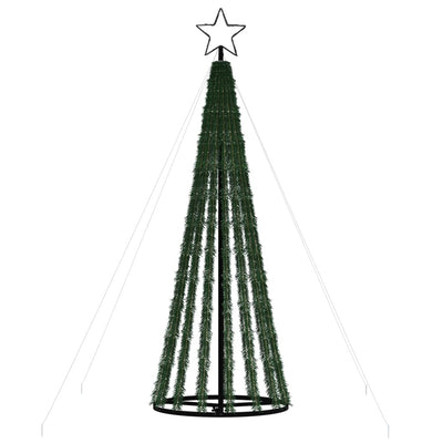 Joulukuusi kartio 275 kylmän valkoista LED-valoa 180 cm