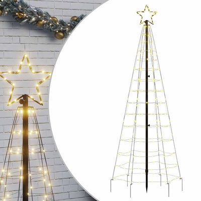 Lämpimän valkoista joulukuusi piikeillä Mantilla 180cm (220 led-valoa)
