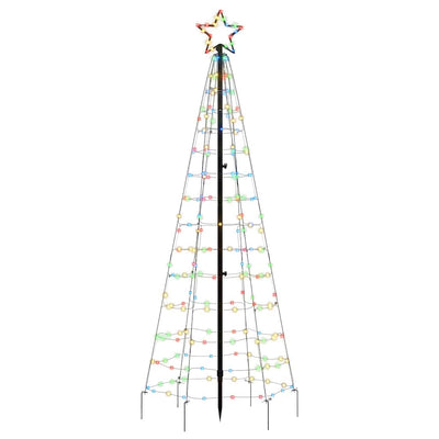 Joulukuusi piikeillä Mantilla 180cm (220 värikästä led-valoa)