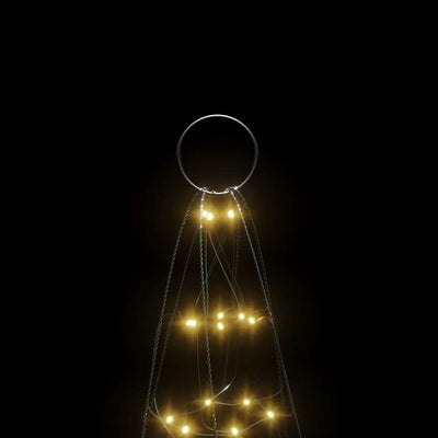 Lämpimän valk. joulukuusivalo lipputankoon Ghiulgen 180cm (200 led-valoa)