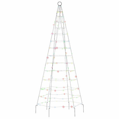 Joulukuusivalo lipputankoon Ghiulgen 180cm (200 värikästä led-valoa)