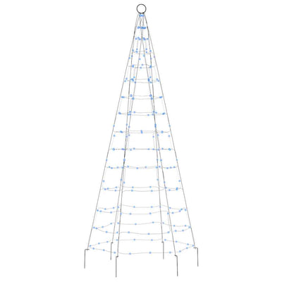 Sinistä joulukuusivalo lipputankoon Ghiulgen 180cm (200 led-valoa)