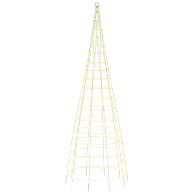 Lämpimän valk. joulukuusivalo lipputankoon Ghiulgen 300cm (550 led-valoa)