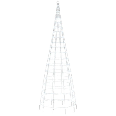 Kylmän valk. joulukuusivalo lipputankoon Ghiulgen 300cm (550 led-valoa)