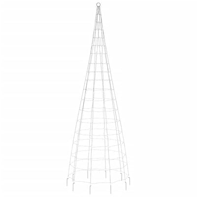 Kylmän valk. joulukuusivalo lipputankoon Ghiulgen 300cm (550 led-valoa)