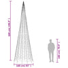 joulukuusenvalo lipputankoon 1534 LEDiä lämmin valkoinen 500 cm