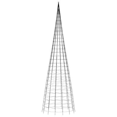 Sinistä joulukuusivalo lipputankoon Ghiulgen 800cm (3000 led-valoa)
