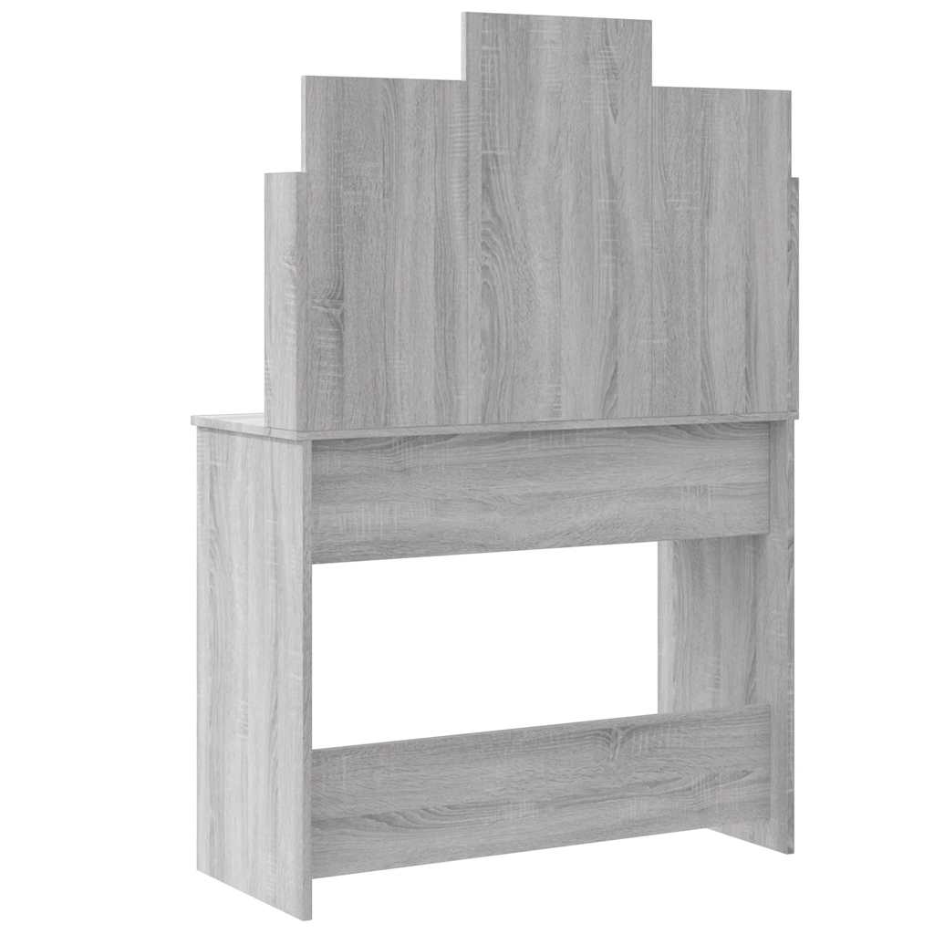 Harmaa peilipöytä led-valoilla Valadea 96x40x142cm (sonoma)