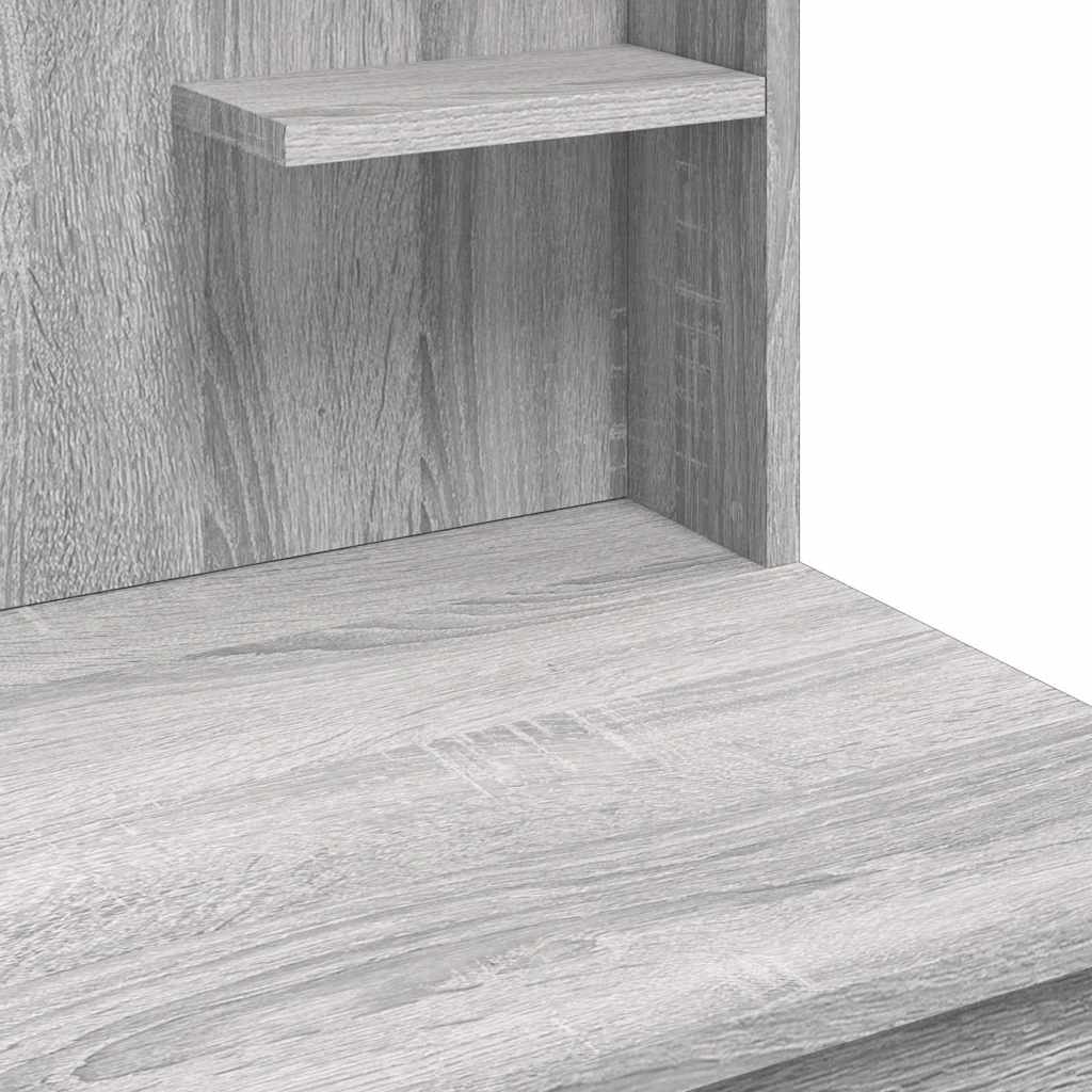 Harmaa peilipöytä led-valoilla Valadea 96x40x142cm (sonoma)
