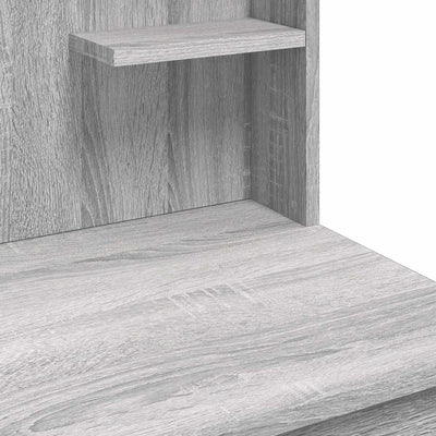 Harmaa peilipöytä led-valoilla Valadea 96x40x142cm (sonoma)