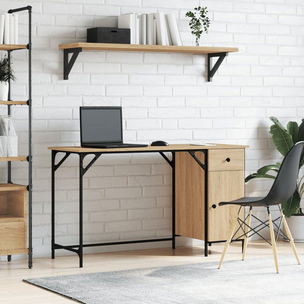 Työpöytä Sonoma-tammi 131x48x75 cm tekninen puu