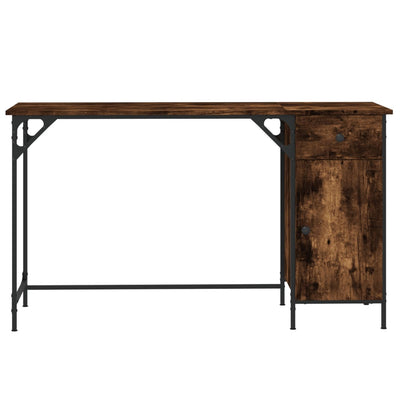 Tietokonepöytä savutammi 131x48x75 cm tekninen puu