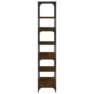 Kirjahylly ruskea tammi 81x36x176 cm tekninen puu