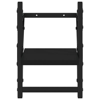 Seinähyllyt tangoilla 2 kpl musta 20x25x30 cm