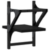Seinähyllyt tangoilla 2 kpl musta 20x25x30 cm