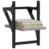 Seinähyllyt tangoilla 2 kpl harmaa Sonoma 20x25x30 cm