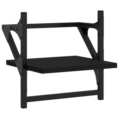Seinähyllyt tangoilla 2 kpl musta 30x25x30 cm