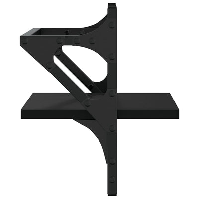 Seinähyllyt tangoilla 2 kpl musta 30x25x30 cm
