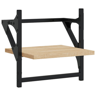 Seinähyllyt tangoilla 2 kpl Sonoma-tammi 30x25x30 cm