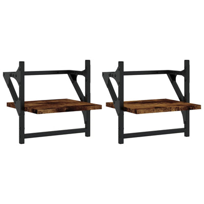 Seinähyllyt tangoilla 2 kpl savutammi 30x25x30 cm