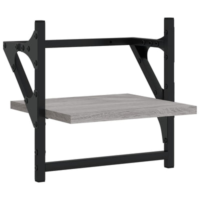 Seinähyllyt tangoilla 2 kpl harmaa Sonoma 30x25x30 cm