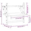 Seinähyllyt tangoilla 2 kpl harmaa Sonoma 30x25x30 cm