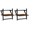 Ruskea tammi seinähyllyt tangoilla Sidon 30x25x30cm (2 kpl)