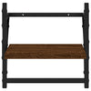 Seinähyllyt tangoilla 2 kpl ruskea tammi 30x25x30 cm