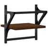 Seinähyllyt tangoilla 2 kpl ruskea tammi 30x25x30 cm