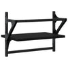 Seinähyllyt tangoilla 2 kpl musta 40x25x30 cm