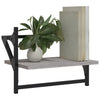 Seinähyllyt tangoilla 2 kpl harmaa Sonoma 40x25x30 cm