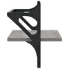 Seinähyllyt tangoilla 2 kpl harmaa Sonoma 40x25x30 cm