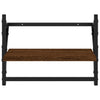 Seinähyllyt tangoilla 2 kpl ruskea tammi 40x25x30 cm