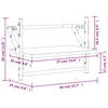 Seinähyllyt tangoilla 2 kpl ruskea tammi 40x25x30 cm