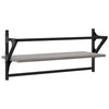 Seinähyllyt tangoilla 2 kpl harmaa Sonoma 65x25x30 cm