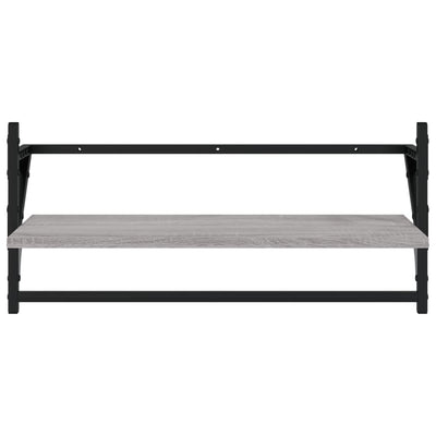 Seinähyllyt tangoilla 2 kpl harmaa Sonoma 65x25x30 cm