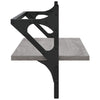 Seinähyllyt tangoilla 2 kpl harmaa Sonoma 65x25x30 cm