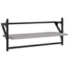 Seinähyllyt tangoilla 2 kpl harmaa Sonoma 65x25x30 cm
