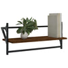 Seinähyllyt tangoilla 2 kpl ruskea tammi 65x25x30 cm