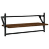 Seinähyllyt tangoilla 2 kpl ruskea tammi 65x25x30 cm