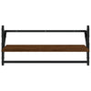 Seinähyllyt tangoilla 2 kpl ruskea tammi 65x25x30 cm