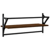 Seinähyllyt tangoilla 2 kpl ruskea tammi 65x25x30 cm