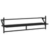 Seinähyllyt tangoilla 2 kpl musta 100x25x30 cm