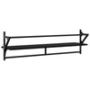 Seinähyllyt tangoilla 2 kpl musta 100x25x30 cm