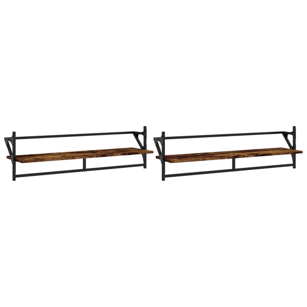 Seinähyllyt tangoilla 2 kpl savutammi 100x25x30 cm