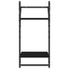 Seinähyllyt tangoilla 2 tasoa 2 kpl musta 30x25x65 cm
