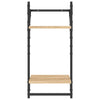 Seinähyllyt tangoilla 2 tasoa 2 kpl Sonoma-tammi 30x25x65 cm