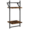 Seinähyllyt tangoilla 2 tasoa 2 kpl savutammi 30x25x65 cm